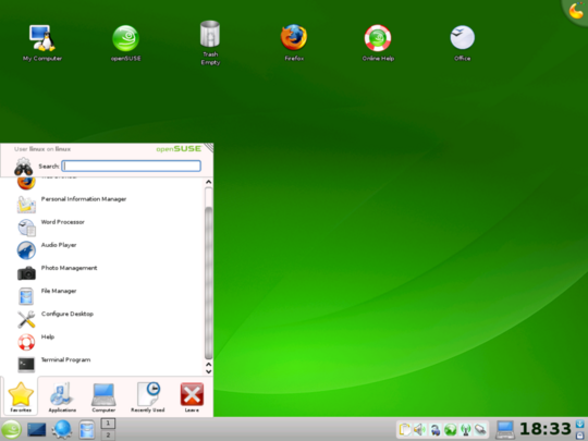 OpenSUSE 11 - Antaramuka Desktop