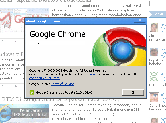 Chrome 2.0.164.0