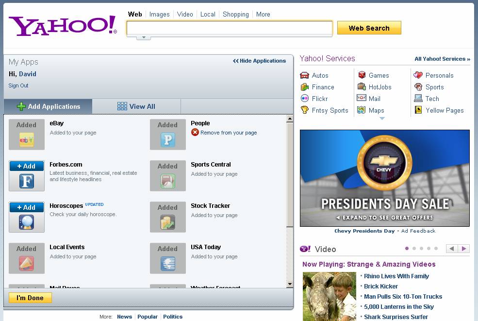 Aplikasi Pada Yahoo!