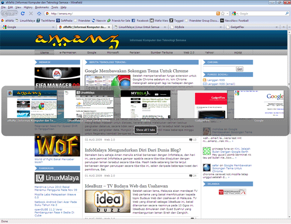 Firefox Tab Preview