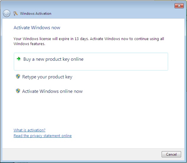 Windows 7 Beta Tamat Tempoh
