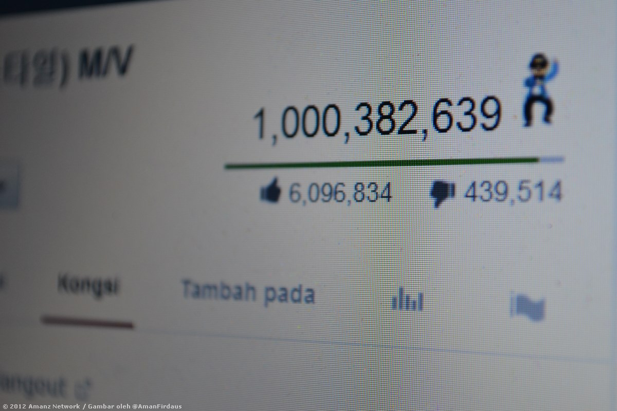 Gangnam Style Menjadi Video Pertama Mencapai 1 Bilion Paparan Di YouTube
