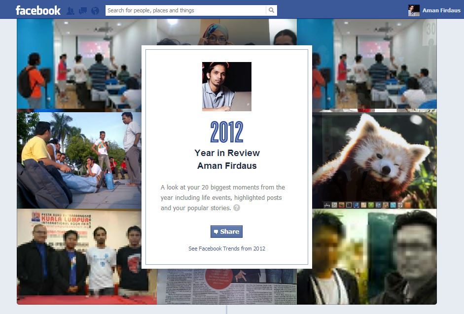 Facebook Year On Review 2012