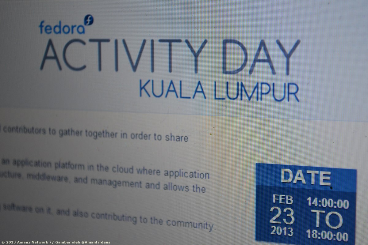 Fedora Activity Day KL 2013 Bakal Diadakan Pada 23 Februari Ini
