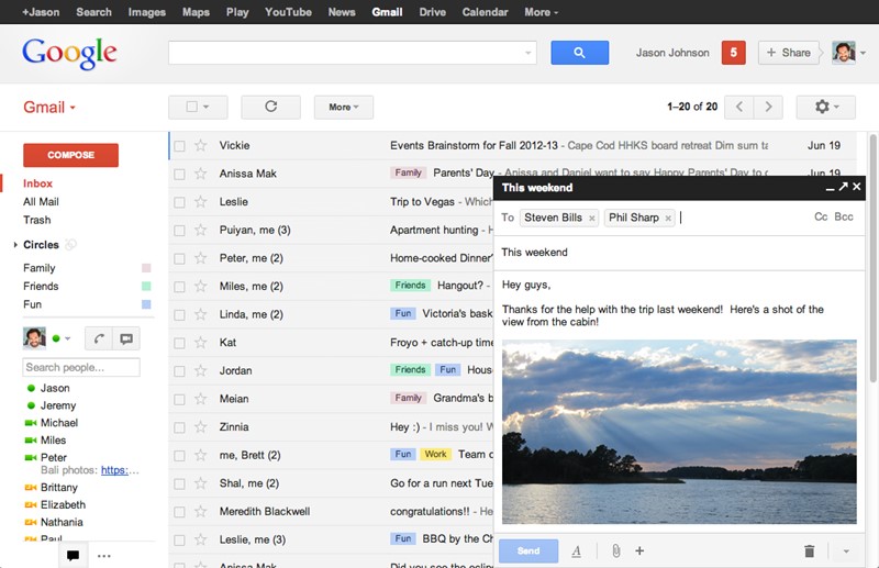 GMail Compose Popup