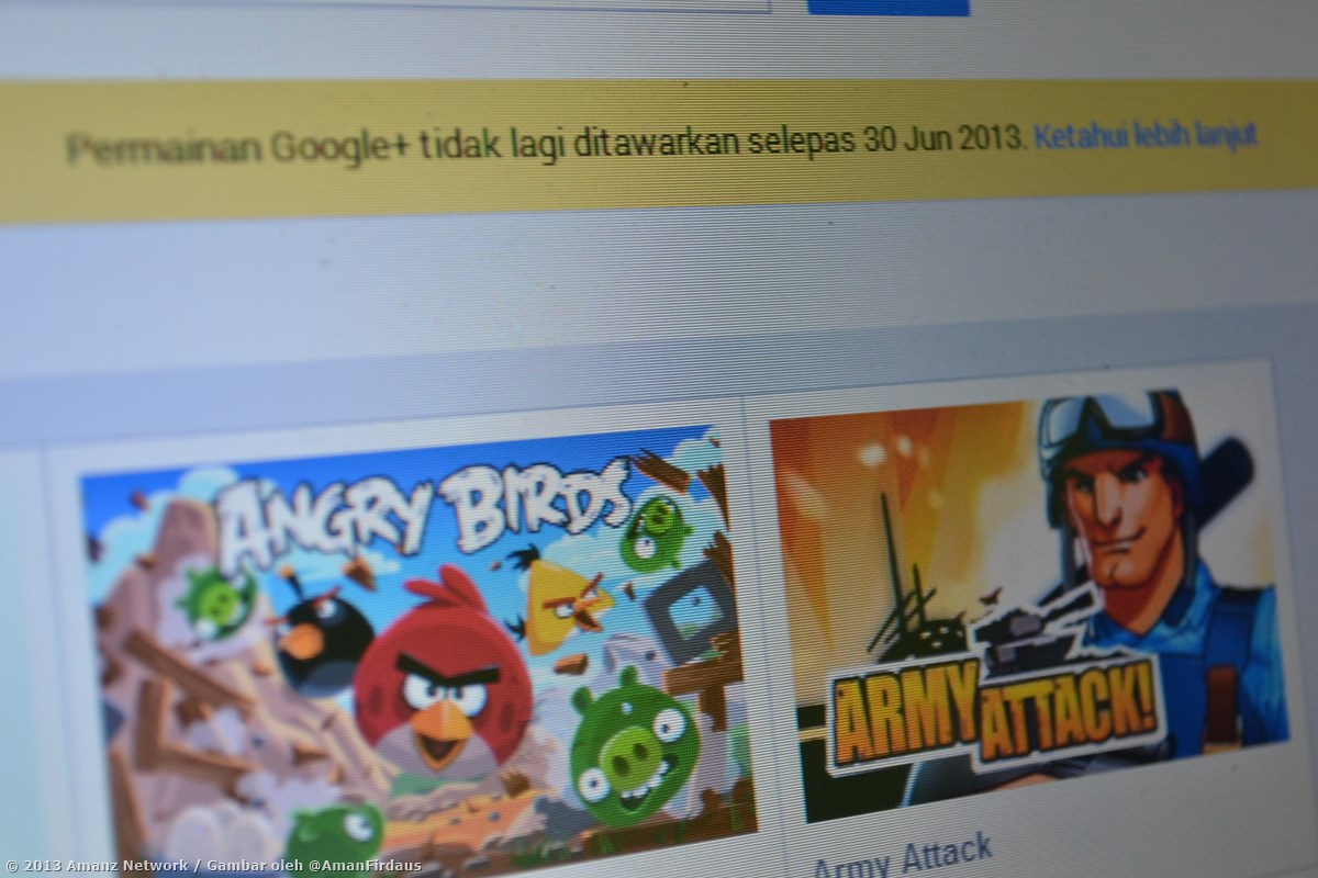 Google+ Games Akan Dimatikan Pada 30 Jun 2013