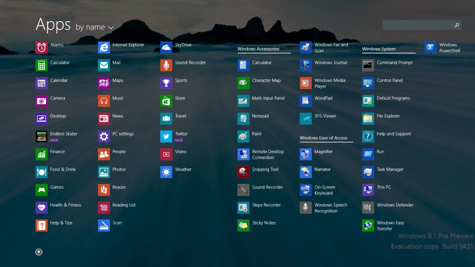 Windows 8.1 - Aplikasi