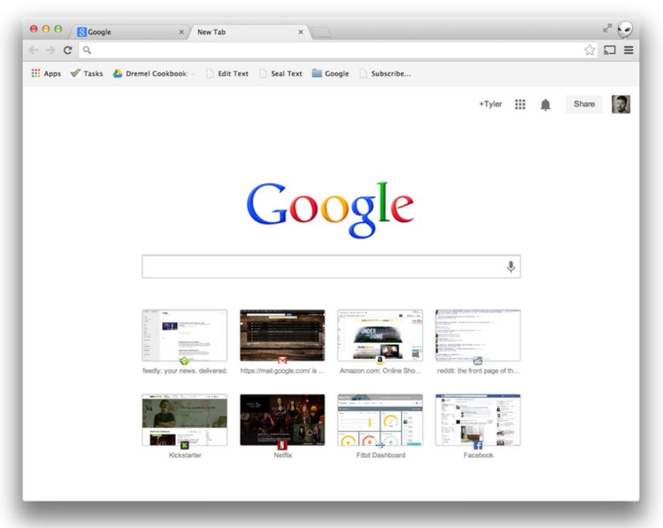 Google Chrome New Tab