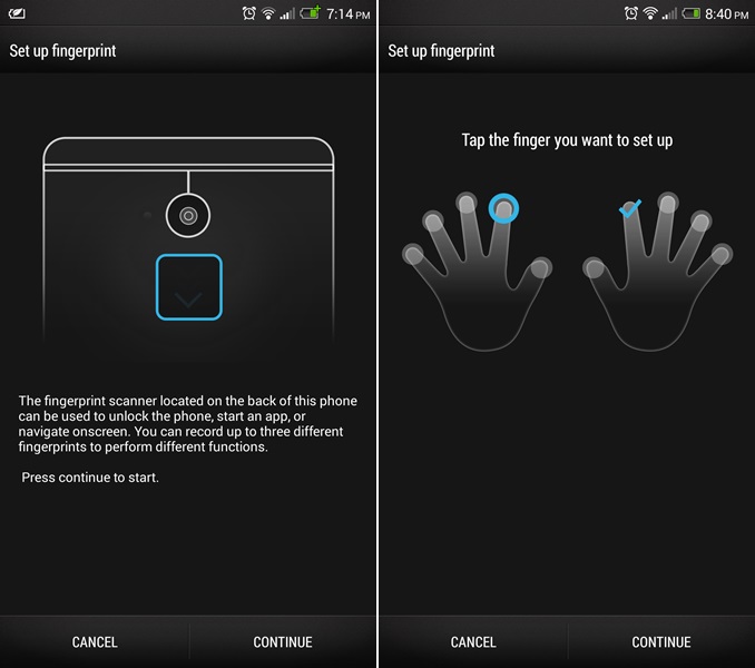 HTC One Max - Fingerprint