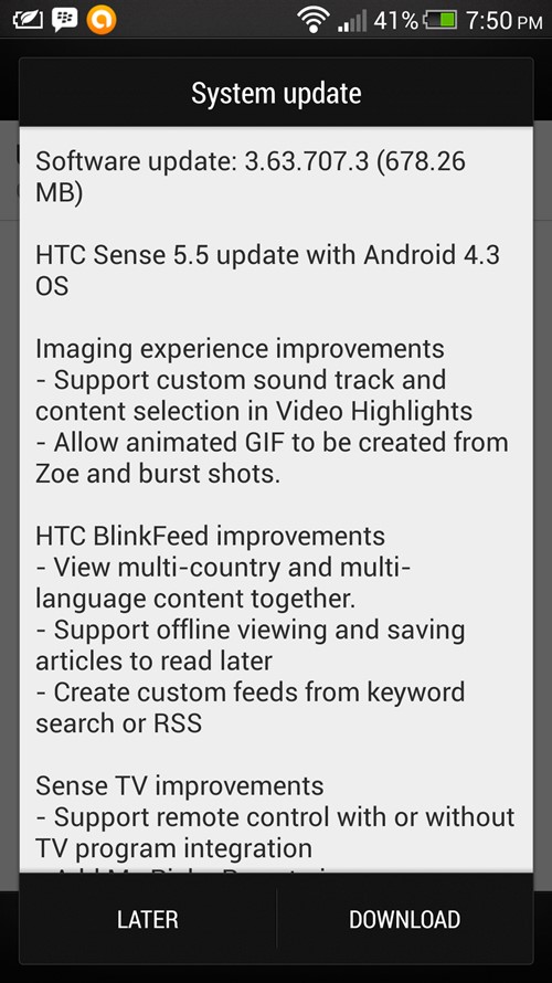HTC One - Android 4.3