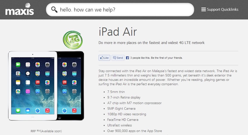 Maxis iPad Air