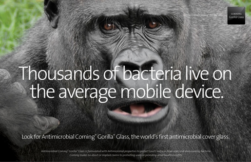 Gorilla Glass Anti-Bakteria