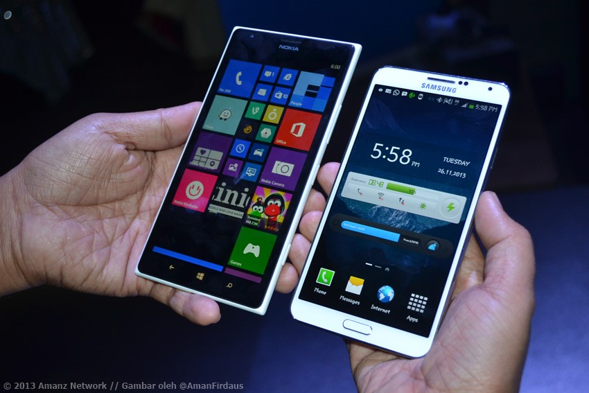 Lumia 1520 vs Galaxy Note 3