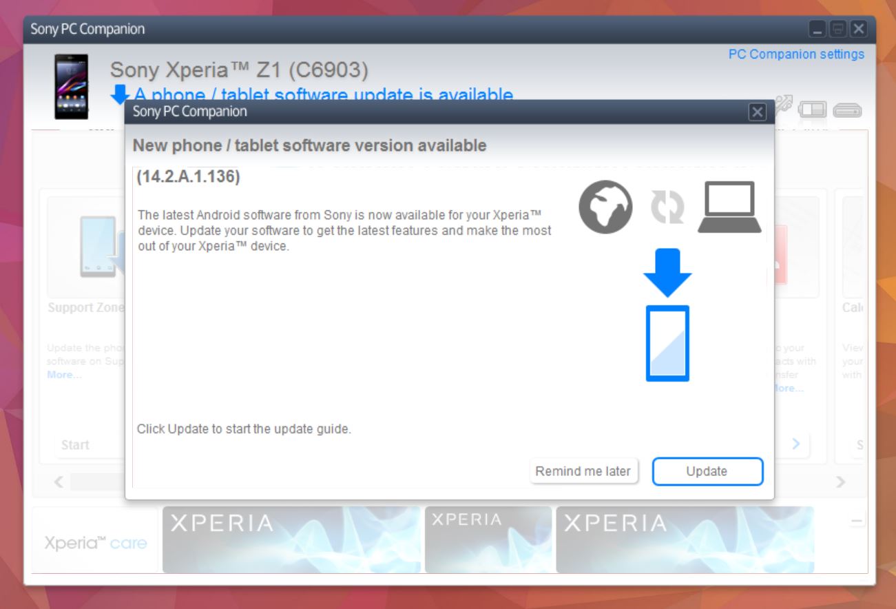 Xperia Z1 Update