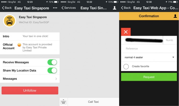 EasyTaxi WeChat