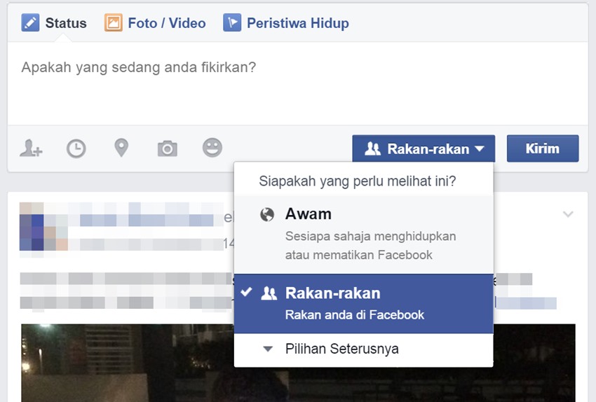 Facebook Privasi