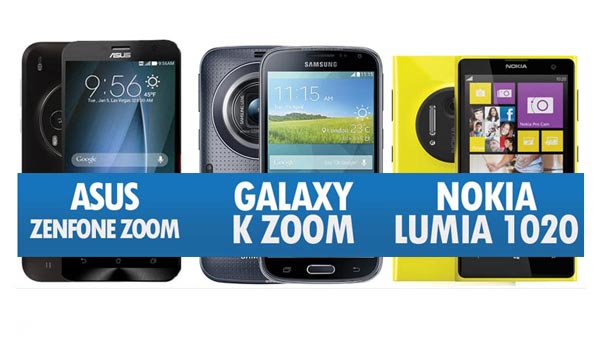 Perbandingan Asus Zenfone Zoom, Galaxy K Zoom & Nokia Lumia 1020