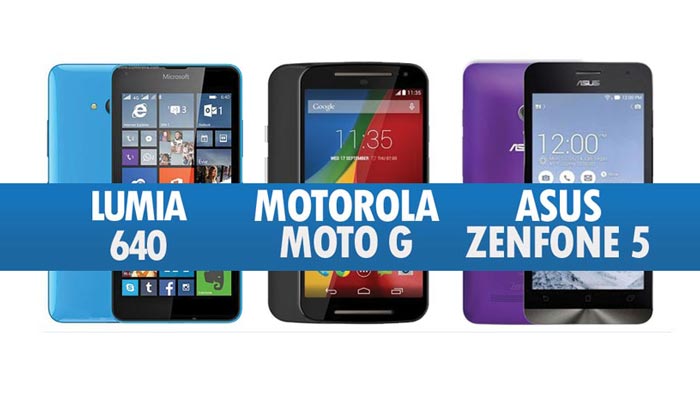 Perbandingan Lumia 640, Motorola Moto G 2014 & Asus Zenfone 5 LTE