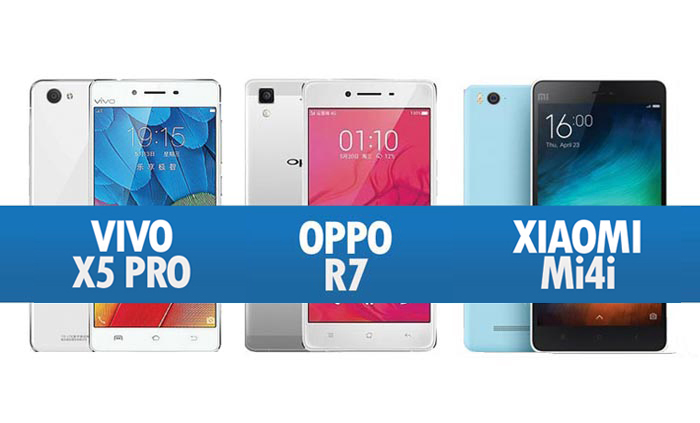 Perbandingan Vivo X5 Pro, Oppo R7 & Xiaomi Mi4i