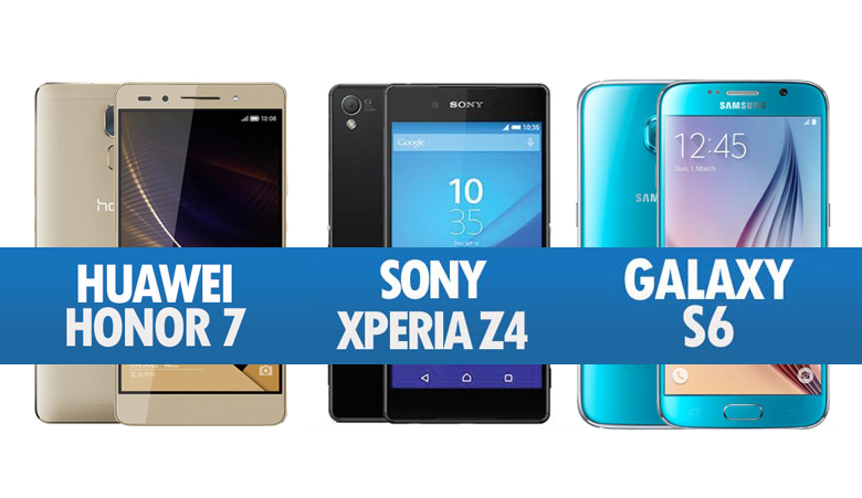 Perbandingan Huawei Honor 7, Sony Xperia Z4 & Samsung Galaxy S6