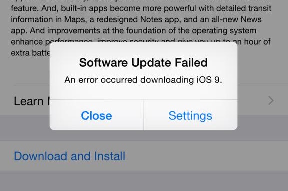 iOS9 Failed
