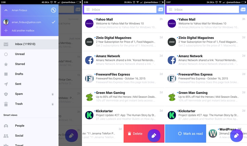 YahoO! Mail Android