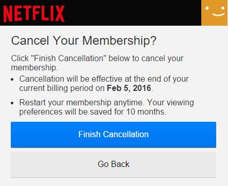 Netflix Cancel Plan