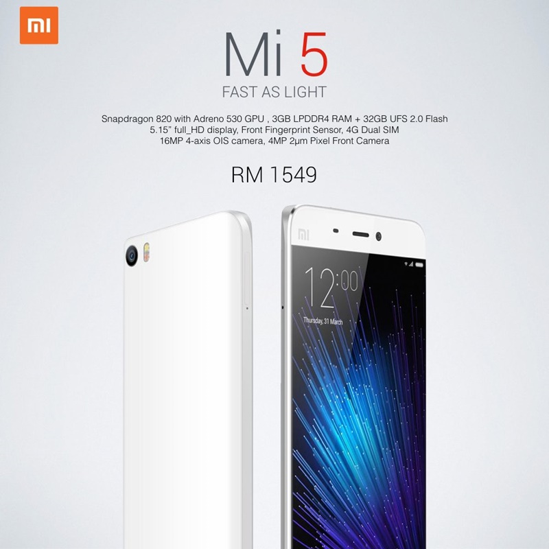 Xiaomi Mi 5 Malaysia