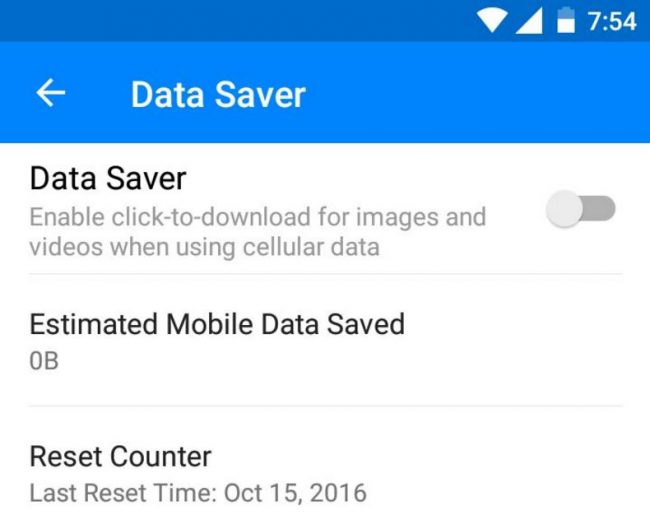 Messenger Data Saver