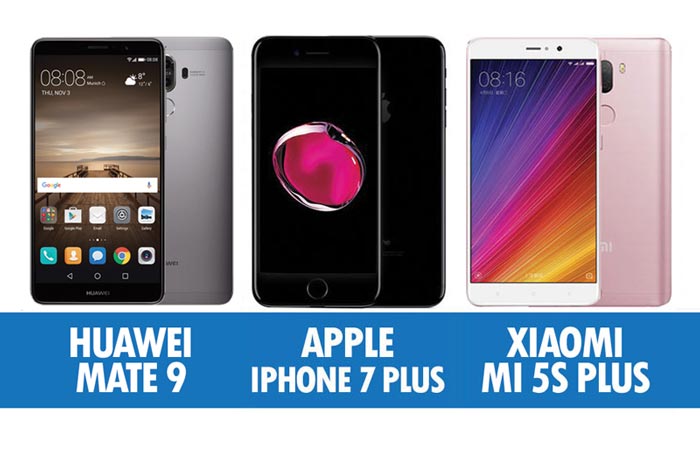 Perbandingan Huawei Mate 9, Apple iPhone 7 Plus Dan Xiaomi Mi 5S Plus