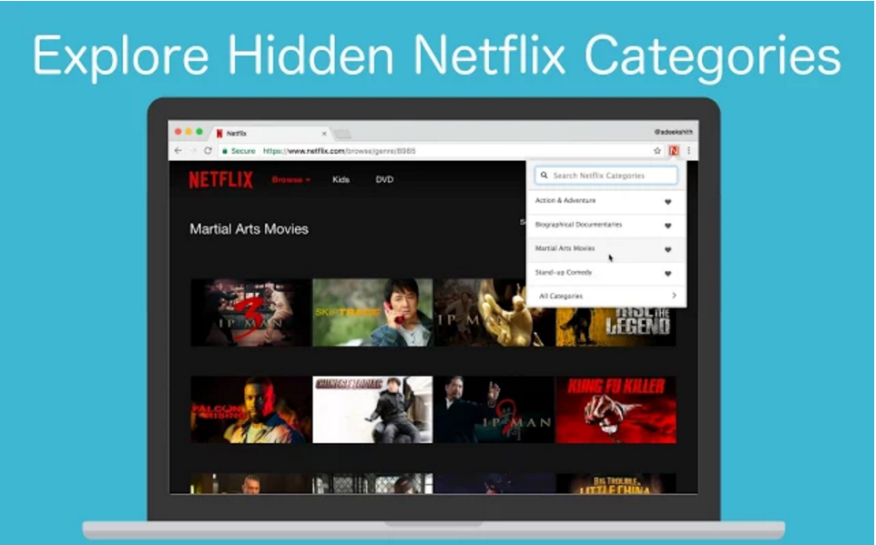 Serlahkan Potensi Sebenar Netflix Dengan Pemalam Chrome – Netflix Categories