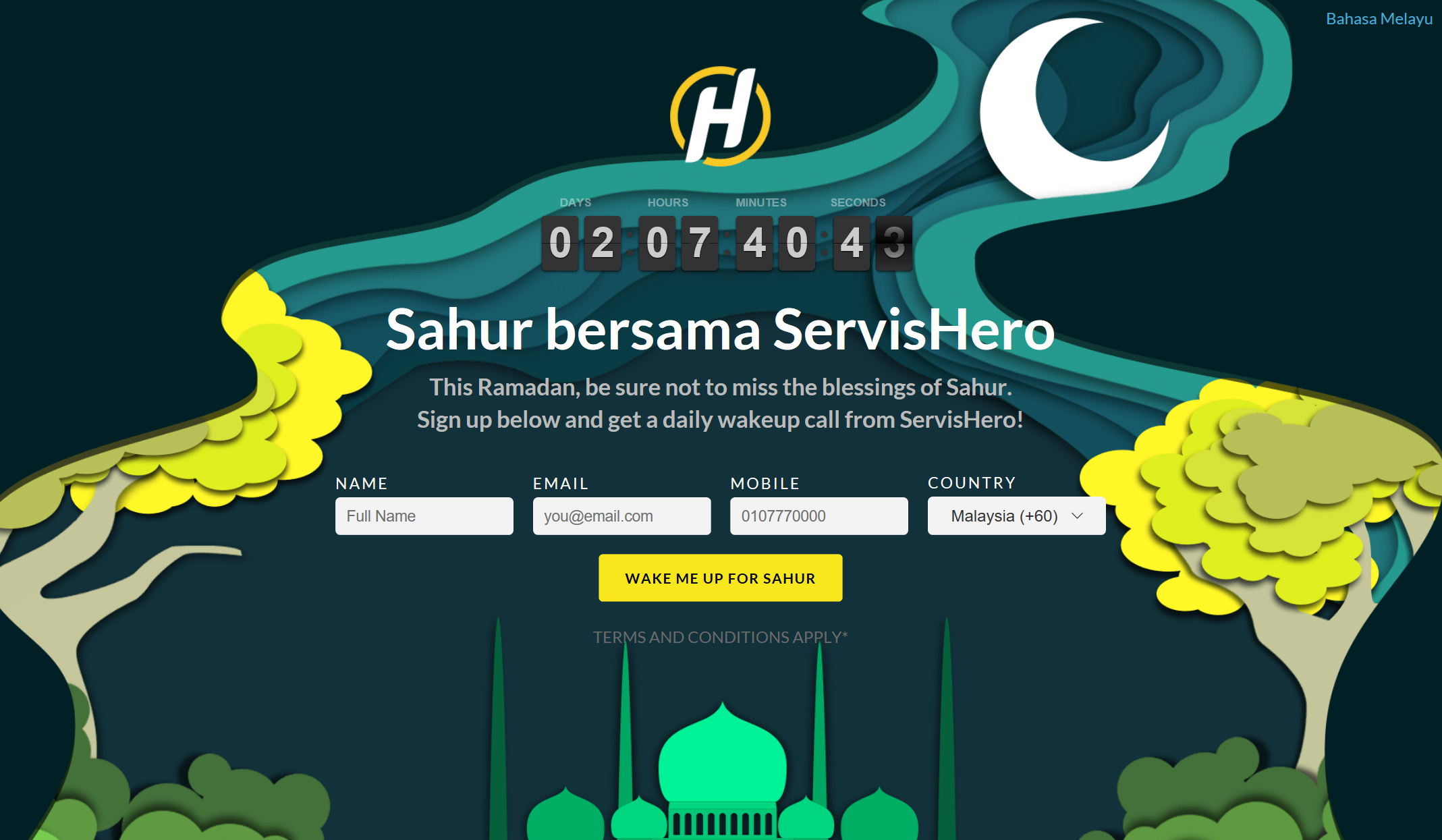 ServisHero Menawarkan Perkhidmatan Panggilan Bangun Sahur Percuma Sempena Ramadhan