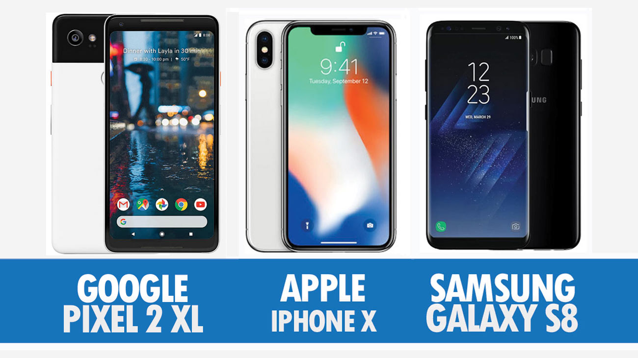 Perbandingan Google Pixel 2 XL, Apple iPhone X Dan Samsung Galaxy S8
