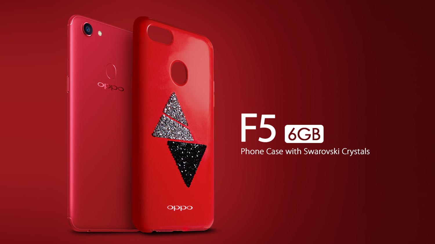 Kerangka Kristal Untuk Oppo F5 6GB Red Edition Dihasilkan Dengan Kerjasama Swarovski