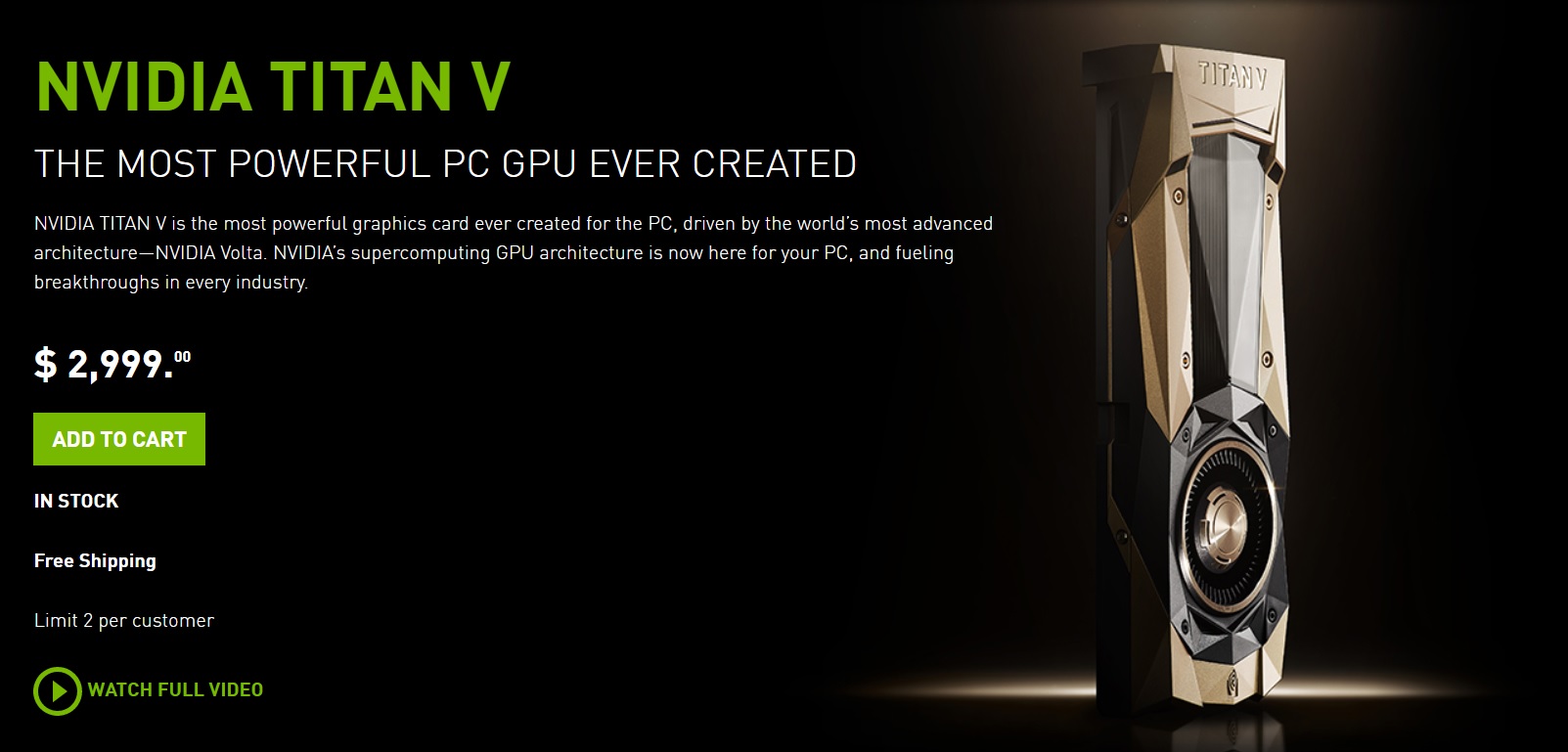 Kad Grafik NVIDIA Titan V Berasaskan Cip Pemproses Grafik Volta Diumumkan – Berharga RM12000