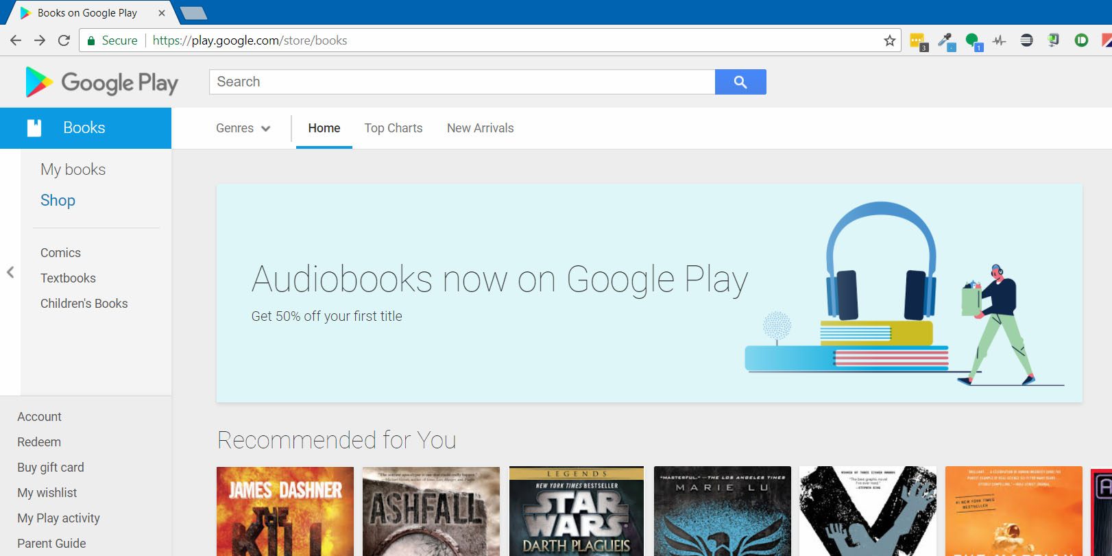 Google Play Audiobook