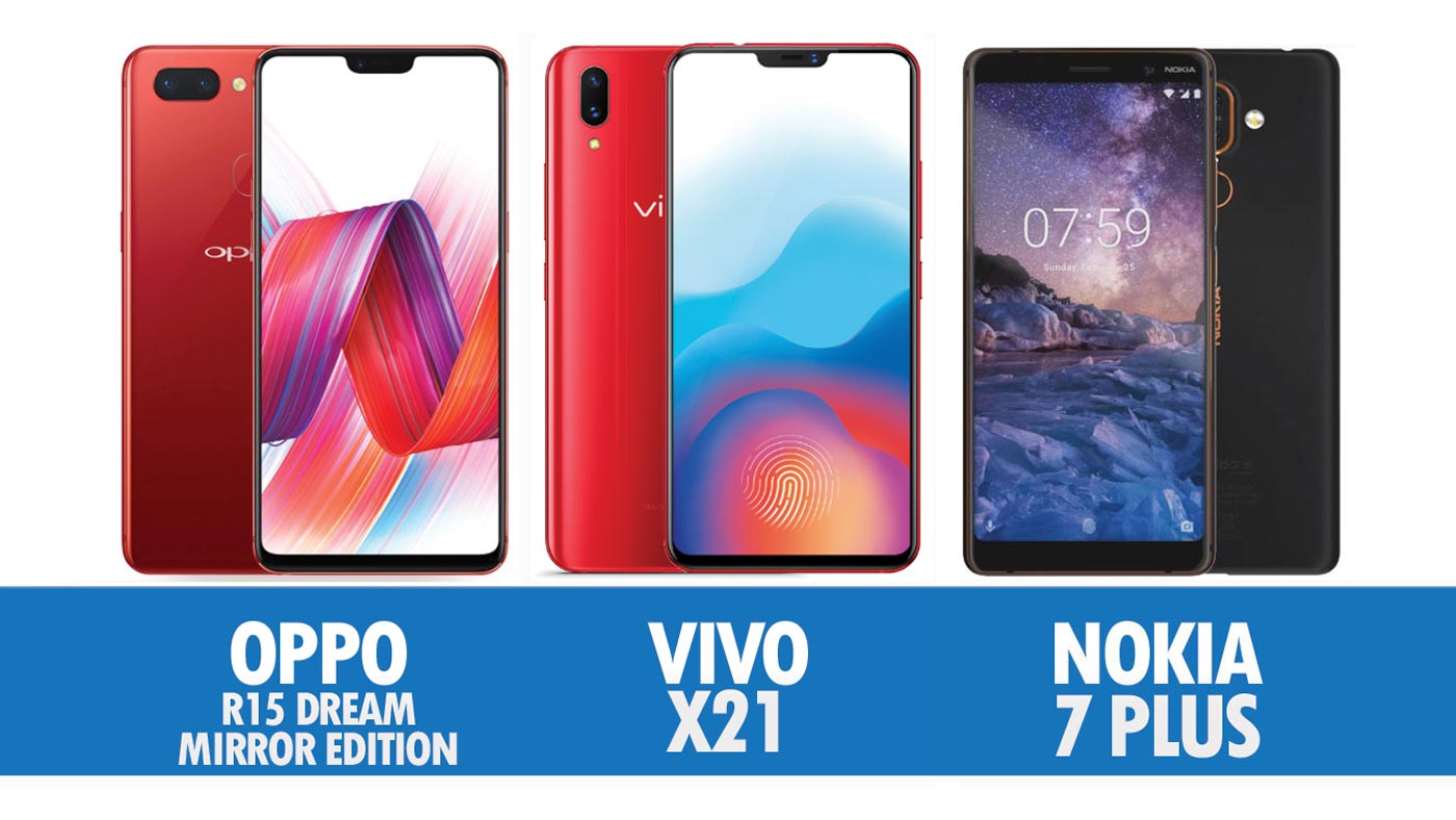Perbandingan Oppo R15 Dream Mirror Edition, Vivo X21 Dan Nokia 7 Plus