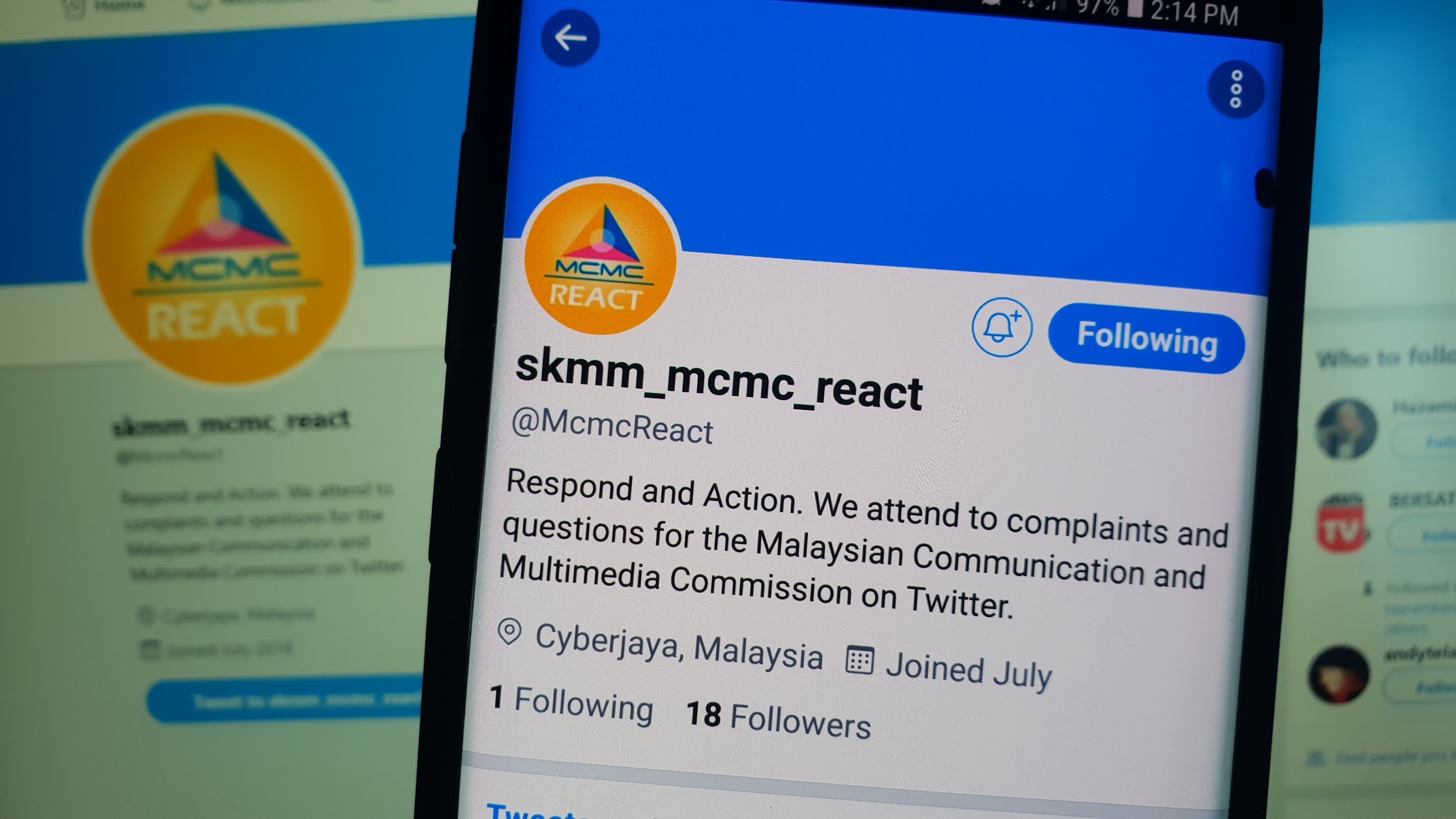 SKMM Hadir Dengan Akaun Twitter Rasmi Untuk Menerima Aduan
