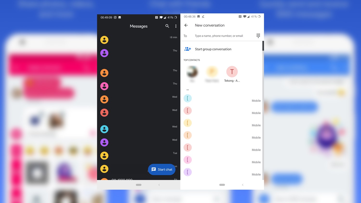 Android Message Dikemaskini Dengan Antaramuka Baru Dan Sokongan Tema Gelap