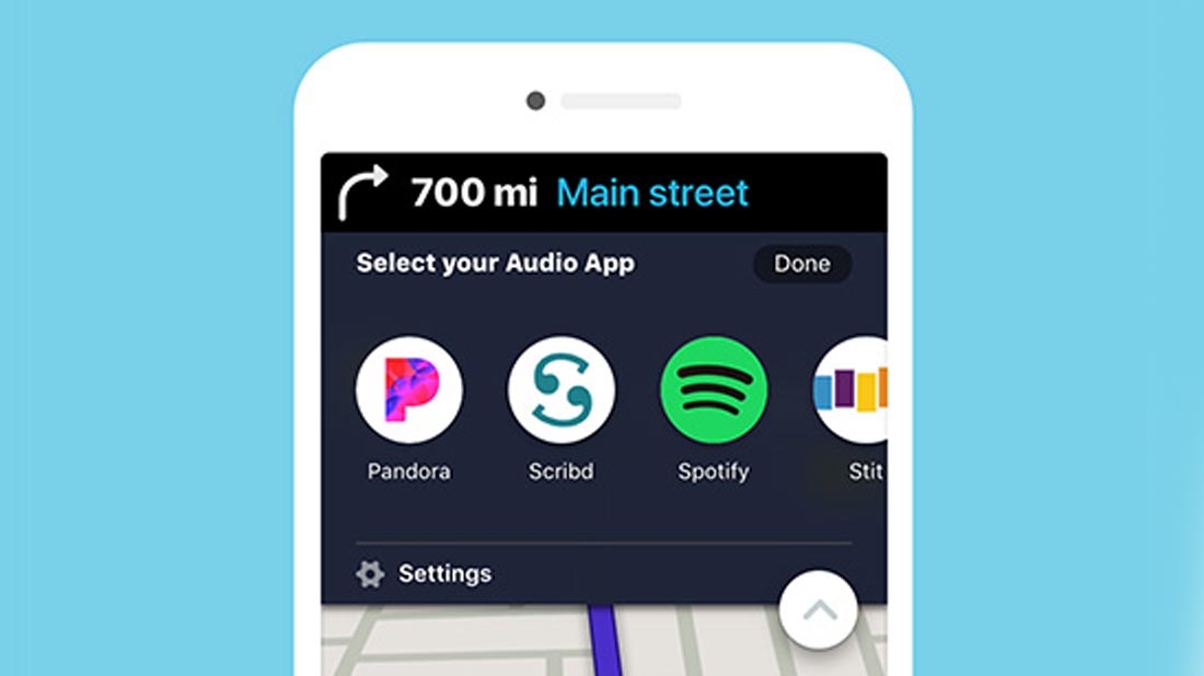 Waze Audio Player Menambah Tujuh Lagi Perkhidmatan Penstriman Audio Secara Terbina