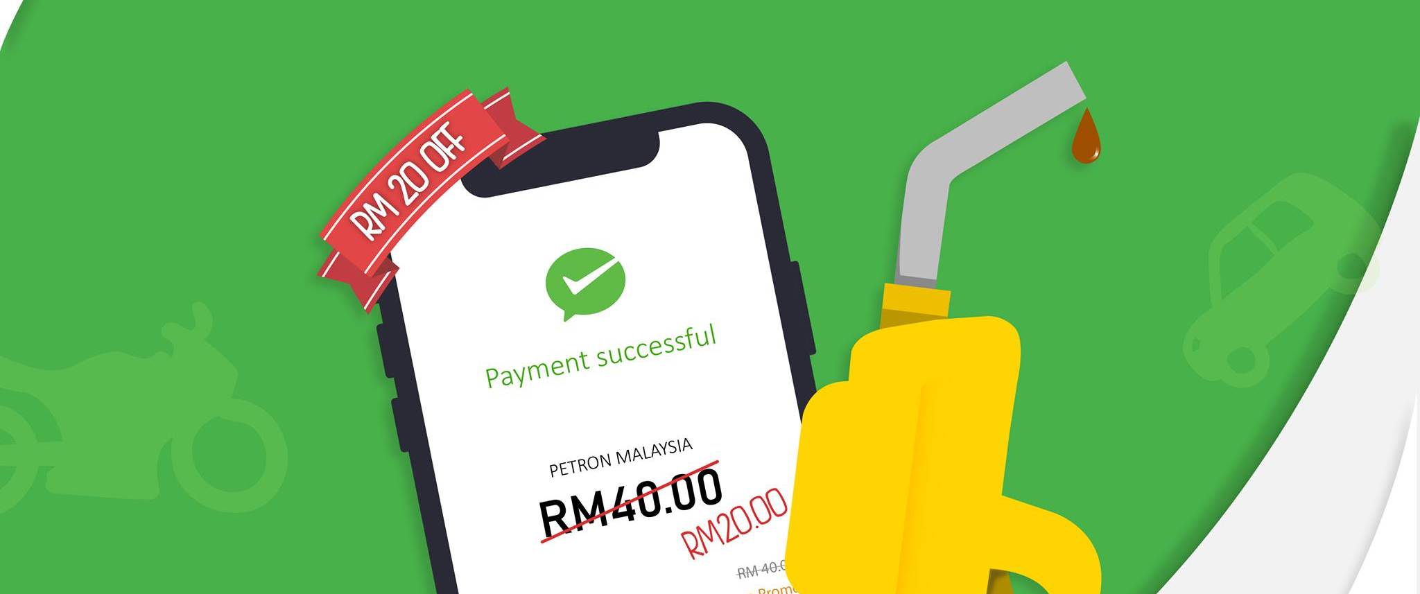 Isi Minyak RM40 Di Petron, Dan Bayar RM20 Sahaja Melalui WeChat Pay