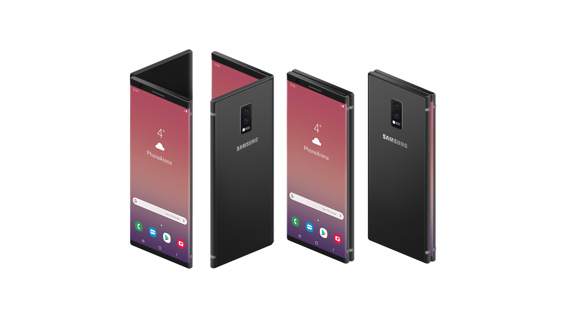 Samsung Mempatenkan Peranti Dwi-Skrin Boleh Lipat Seakan ZTE Axon M