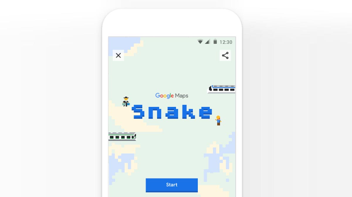 (April Fool) Google Maps Kini Menyokong Permua Klasik Snake