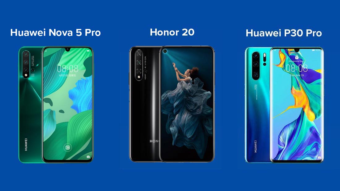 Perbandingan Huawei Nova 5 Pro, Honor 20 Dan Huawei P30 Pro