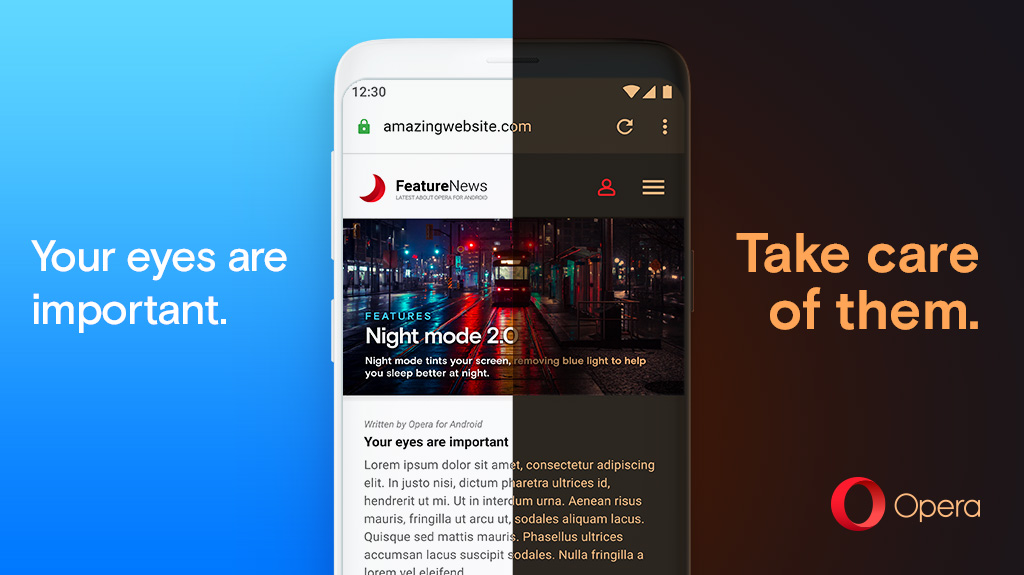 Pelayar Web Opera v55 Untuk Android Kini Menawarkan Mod Tema Gelap Serba Baharu