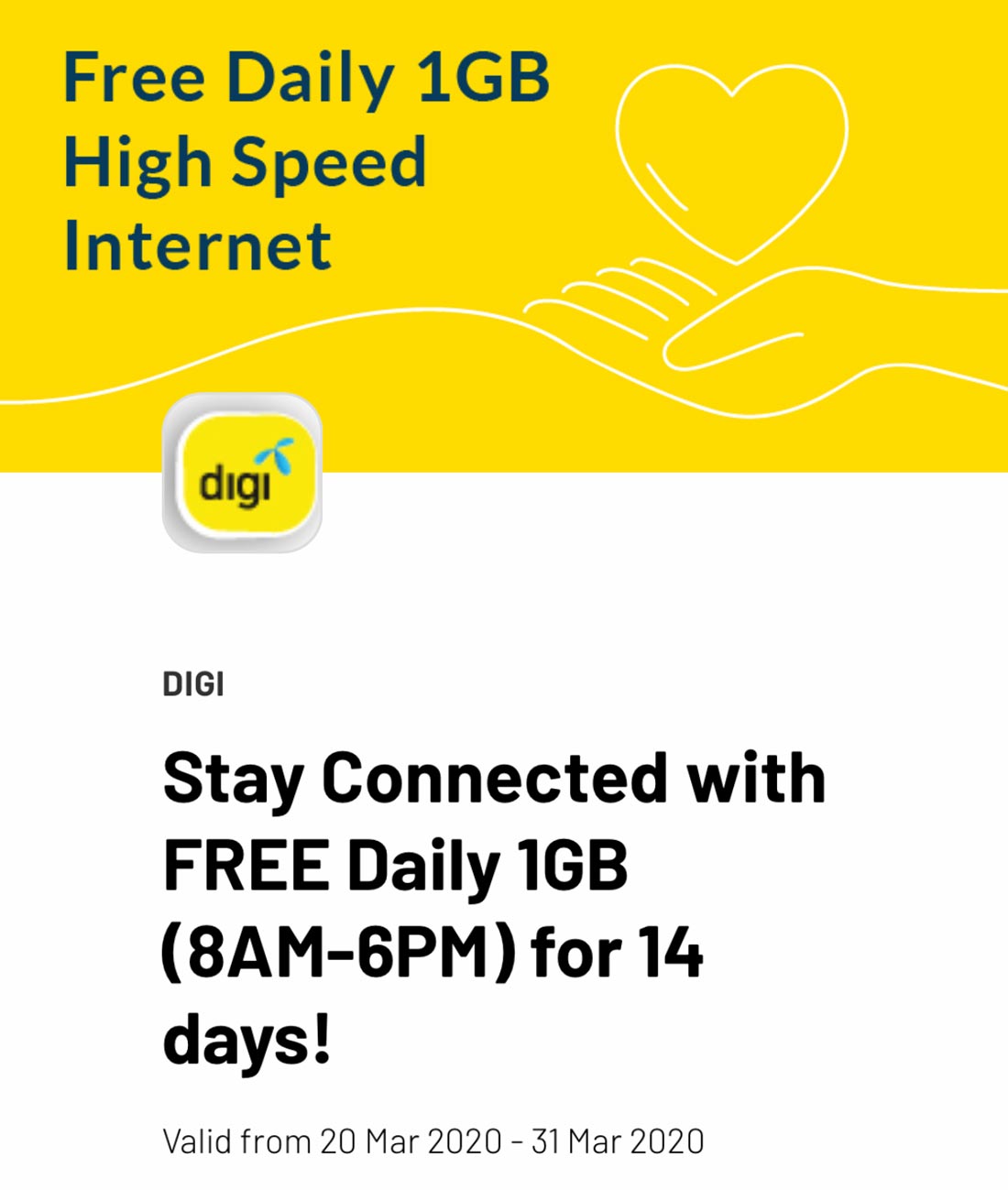 Percuma digi internet 1GB Percuma