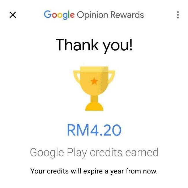 Google Play Opinion Rewards