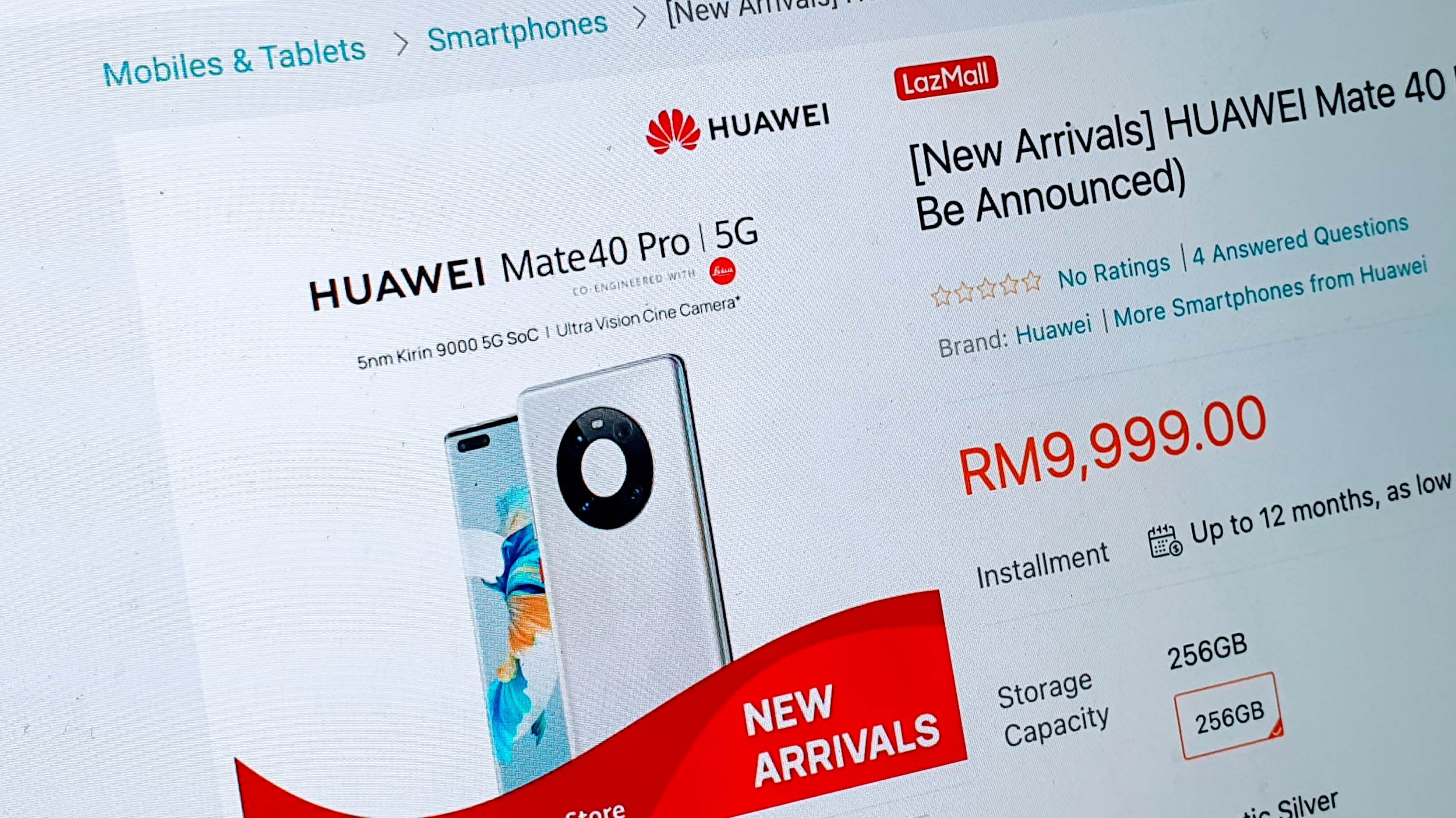 Huawei Telah Mula Menyenaraikan Huawei Mate 40 Pro 5G Di Lazada – Pelancaran Makin Hampir?