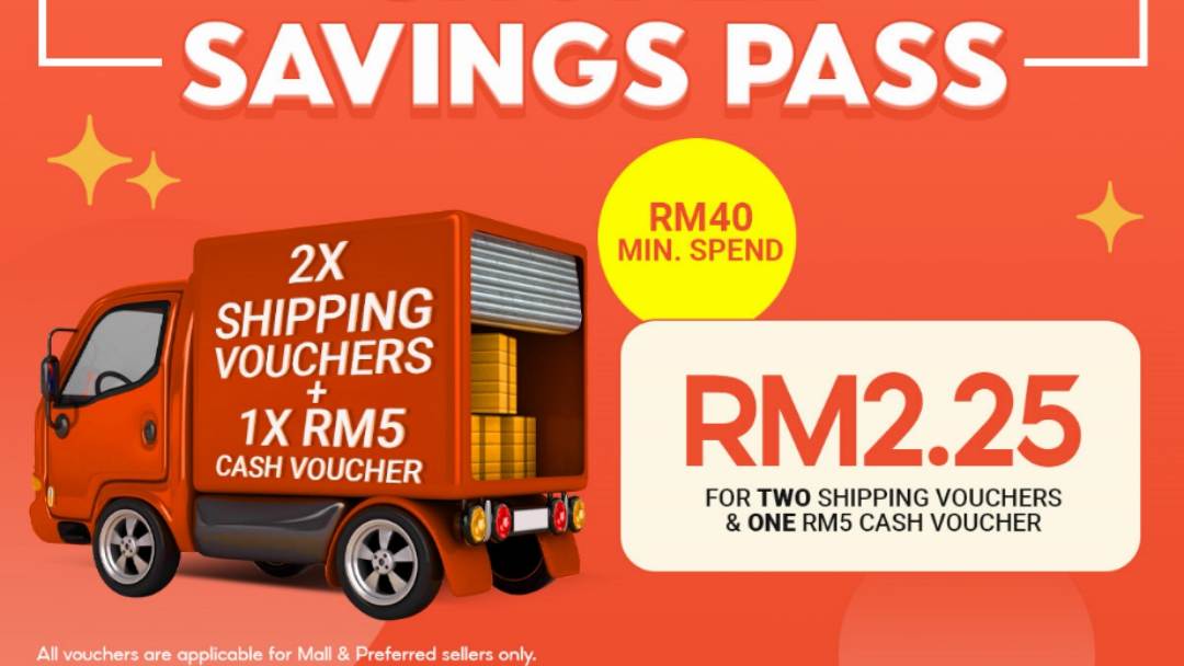 Shopee Kini Menawarkan Shopee Savings Pass Pada Harga RM2.25 – Dapat Satu Baucar RM5, Dan Dua Baucar Penghantaran Percuma