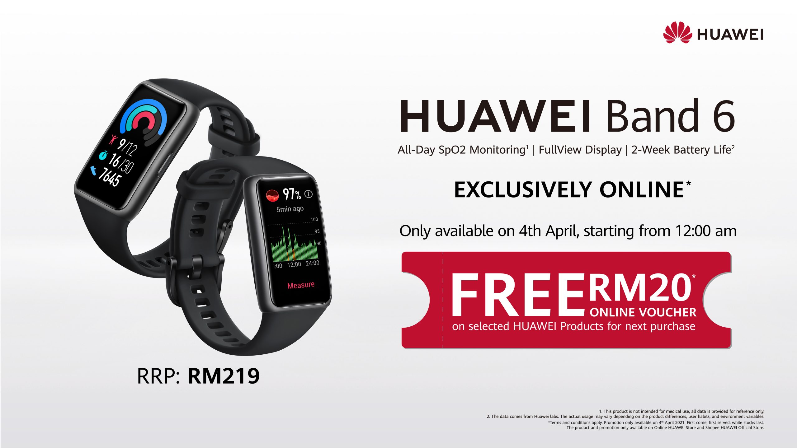 Huawei Band 6 Akan Dijual Di Malaysia Bermula 4 April – Berharga RM219